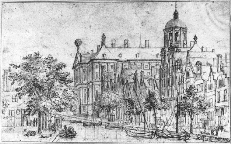 BERCKHEYDE, Gerrit Adriaensz. Amsterdam, the Nieuwezijds near the Bloemmarkt ffd